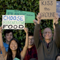 People holding signs