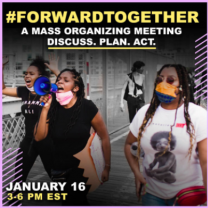 Details and people protesting