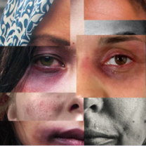 Artistic look at a woman's face