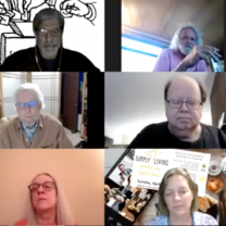 Collage of faces from Zoom