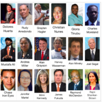 Pictures of speakers at the event