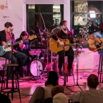 Band playing on stage