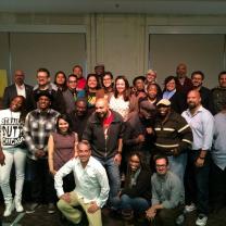 People of color posing as group 