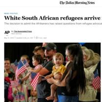 Article about white south African refugees