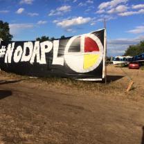 A sign saying #NoDAPL