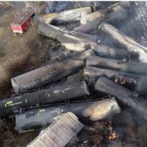 Train accident pileup