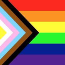 Flag with many rainbow colors