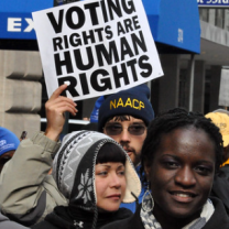 Protest about voting rights