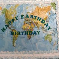 Happy Earth Day Birthday cake