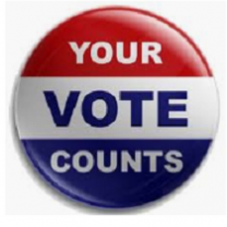Button that says Your Vote Counts