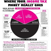 Chart of where tax money goes