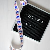 Voting day sign