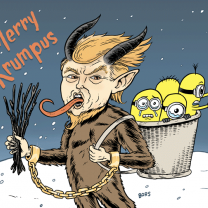 Trump as devil Santa