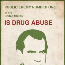 Poster of Nixon about the drug war