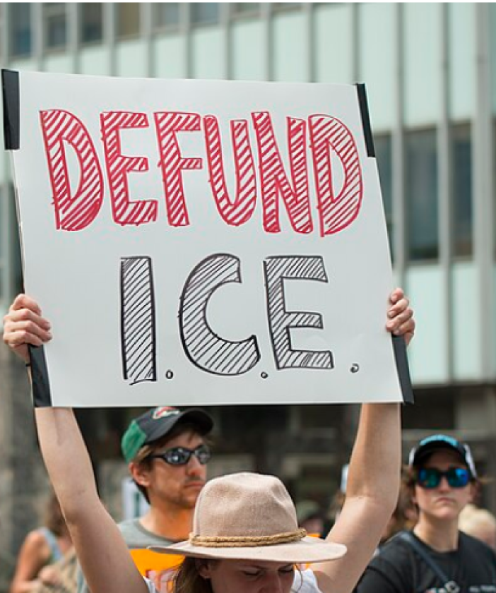 Defund ICE sign