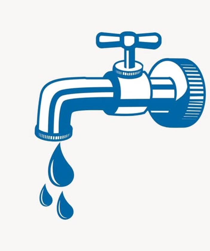 Faucet with water dripping