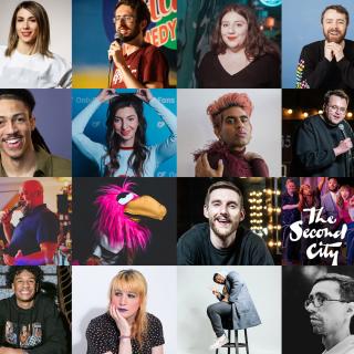 Faces of comedians