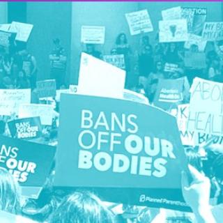 Bans off our bodies sign at a protest