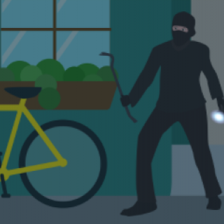 Man stealing a bike