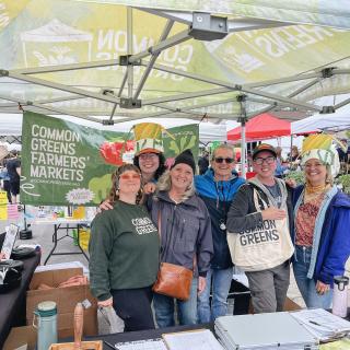 Volunteers posing