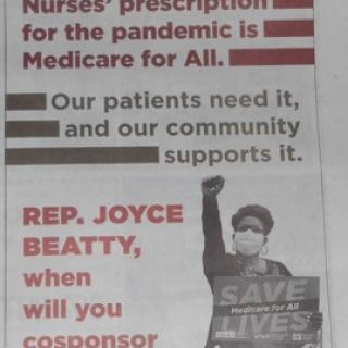 Ad about Medicare for All