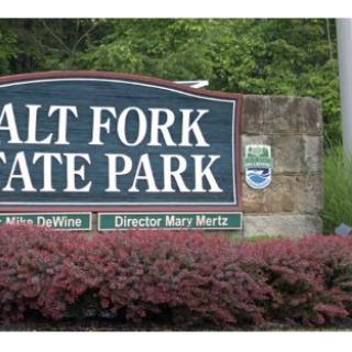 Sign for Salt Fork State Park