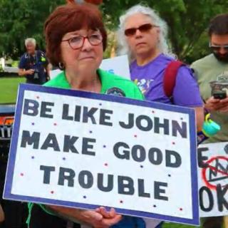 Make Good Trouble sign