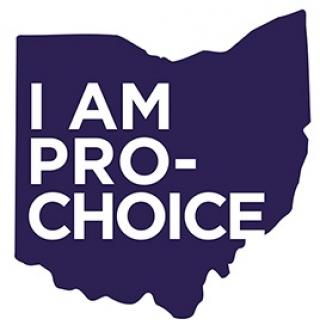 Ohio state with words I am pro choice
