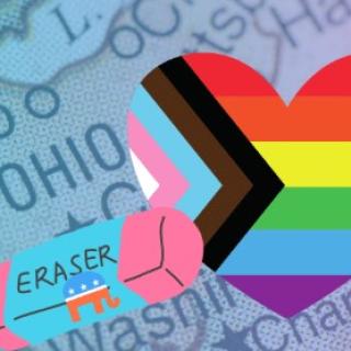 Rainbow and trans artwork