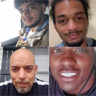 Four faces of black men