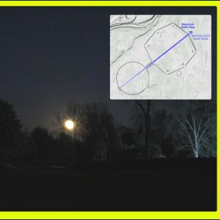 A full moon at night and a map