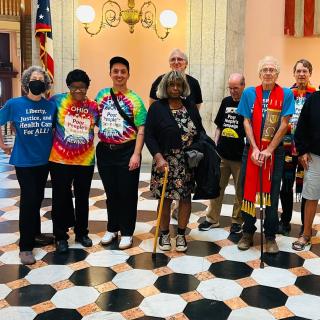 People posing in Capitol Rotunda