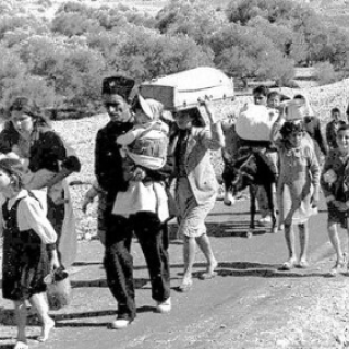 Refugees leaving Palestine