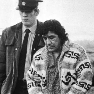 Leonard Peltier 48 years ago being arrested