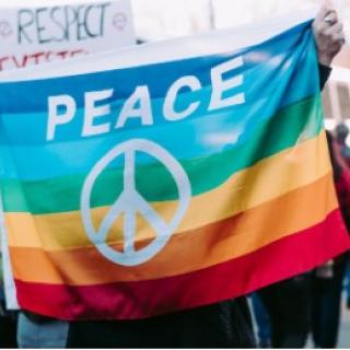 Rainbow peace flag