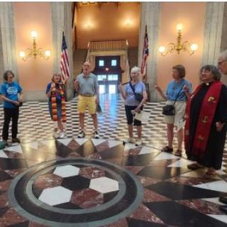 People gathering in rotunda