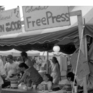 Historical photo of Free Press at Comfest