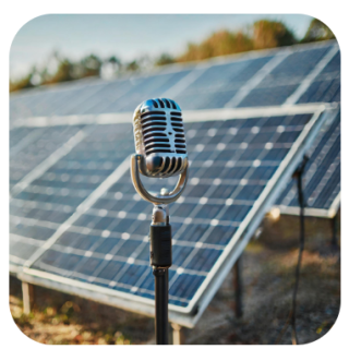 Solar panels and microphone