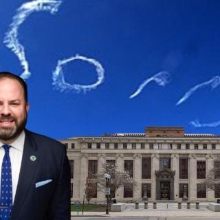 Remy, City Hall and Sorry written in the sky