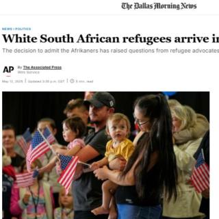 Article about white south African refugees