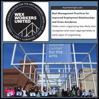 Wexner Center, workers, the WWU logo