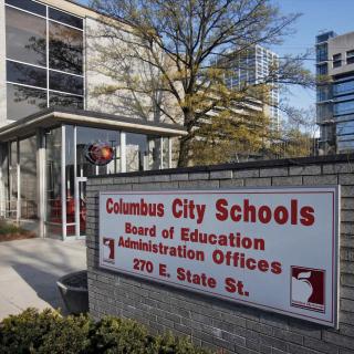 Columbus City Schools building and sign