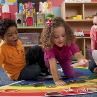 Kids playing at childcare center