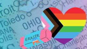 Rainbow and trans artwork