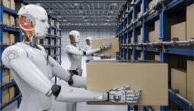 Robot in a warehouse